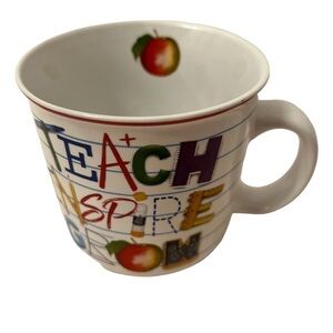 Prima Design Teachers Mug Teach Inspire Grow Mug 16 oz NW0T